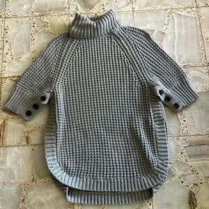 J. Crew Gray Waffle Weave Turtleneck Sweater XXS